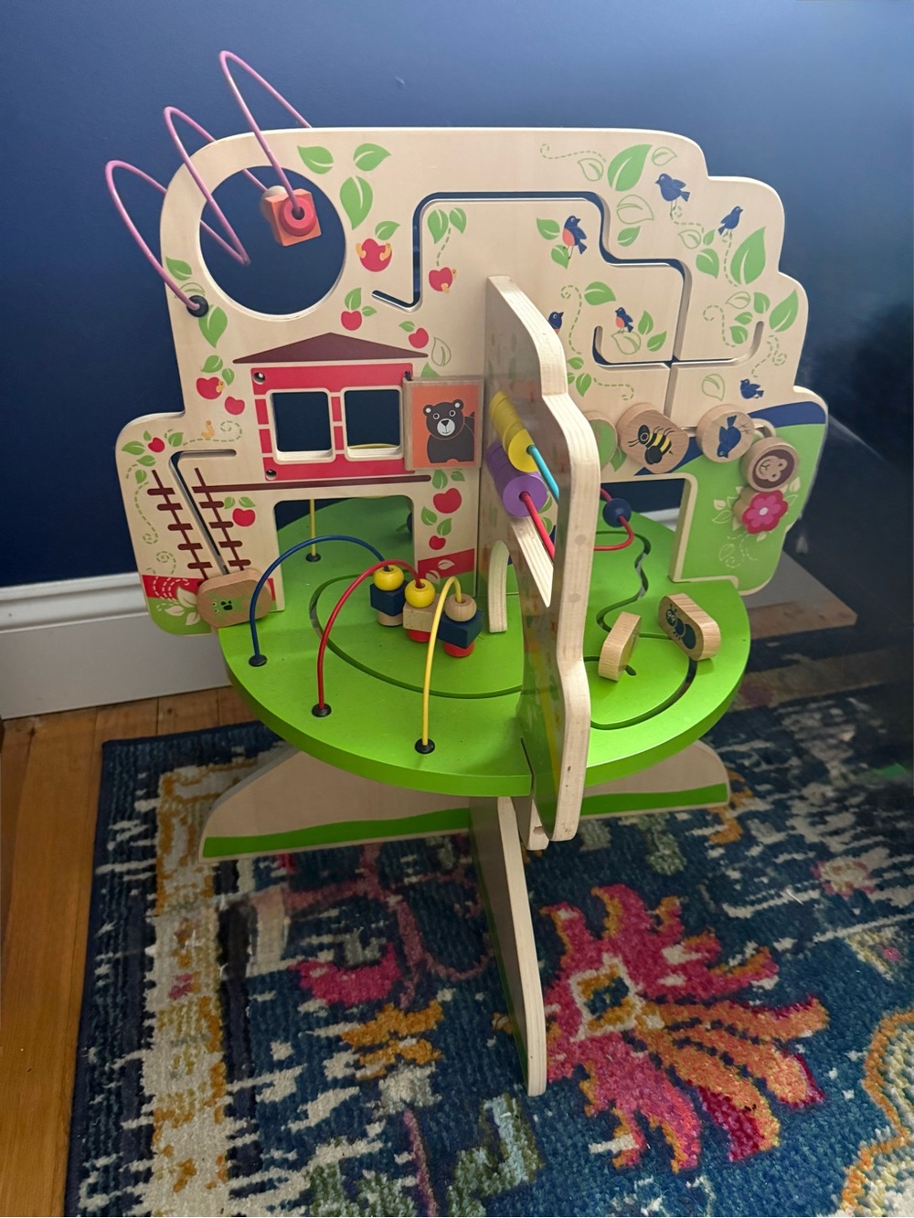 Wooden Tree Activity Play Center - Green